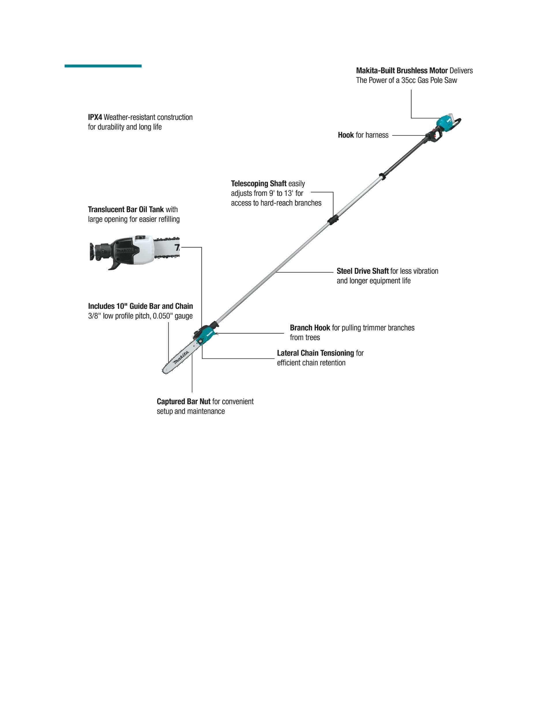 Rental store for 40v 10  TELESCOPING POLE SAW to 13 feet in Watsonville CA